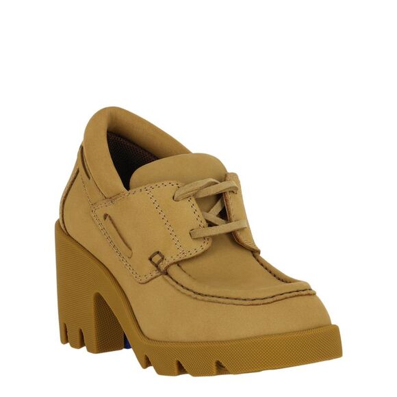 Stride Leather Heeled Loafers